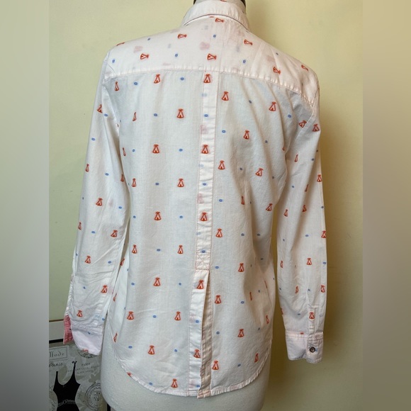 Maeve Anthropologie Blouse Size 2 Miette Teepee Camping Buttons Long Sleeves - Picture 4 of 8